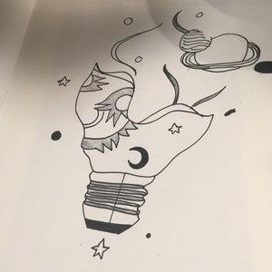 Pen and Pencil, Lightbulb Drawing